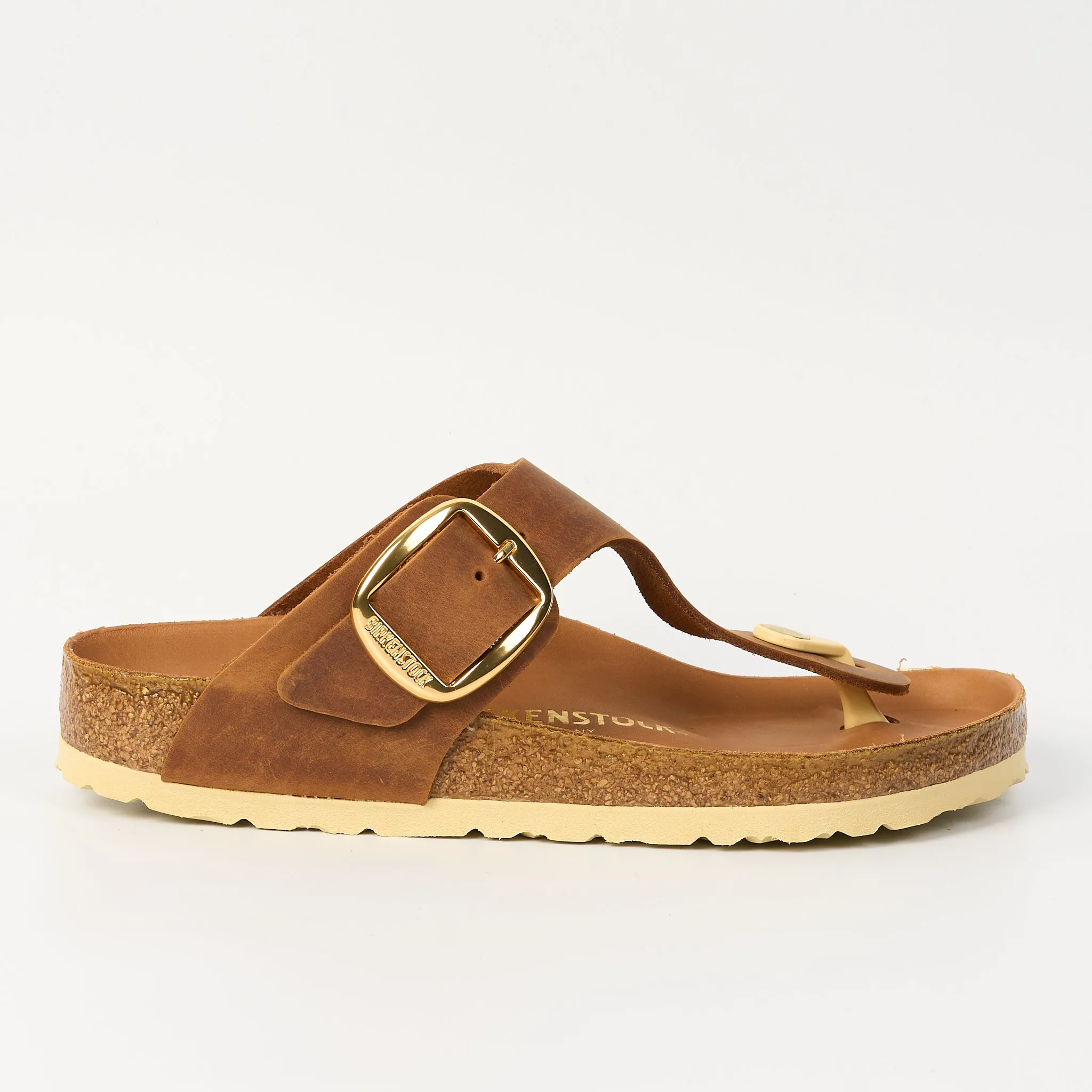 Birkenstock Ciabatta Gizeh Big Buckle Cognac Donna