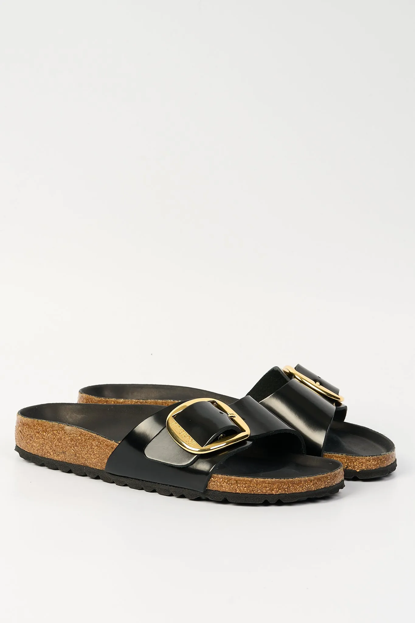 Birkenstock Ciabatta Madrid Big Buckle Nero Donna