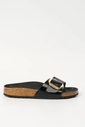 Birkenstock Ciabatta Madrid Big Buckle Nero Donna