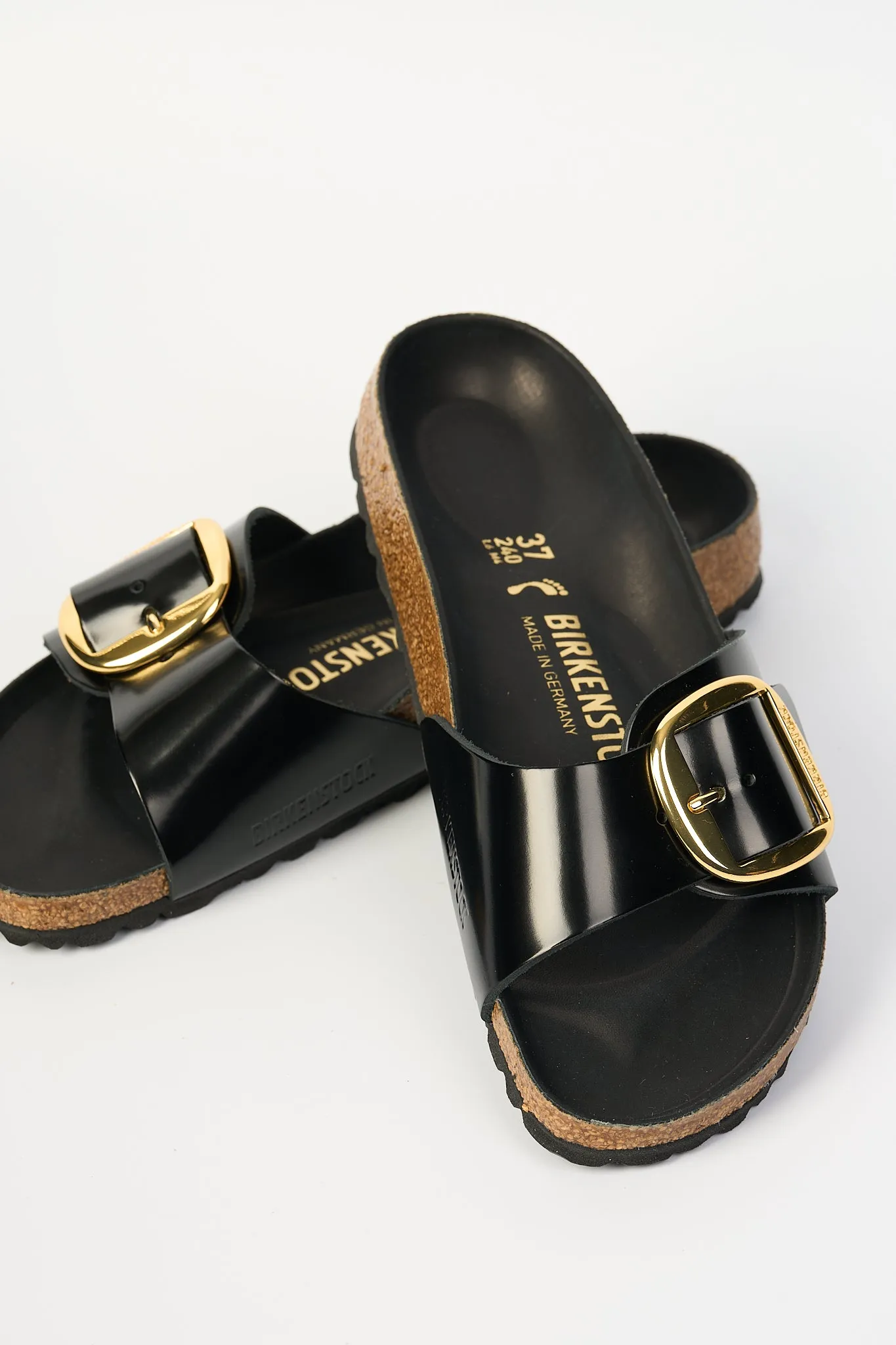 Birkenstock Ciabatta Madrid Big Buckle Nero Donna