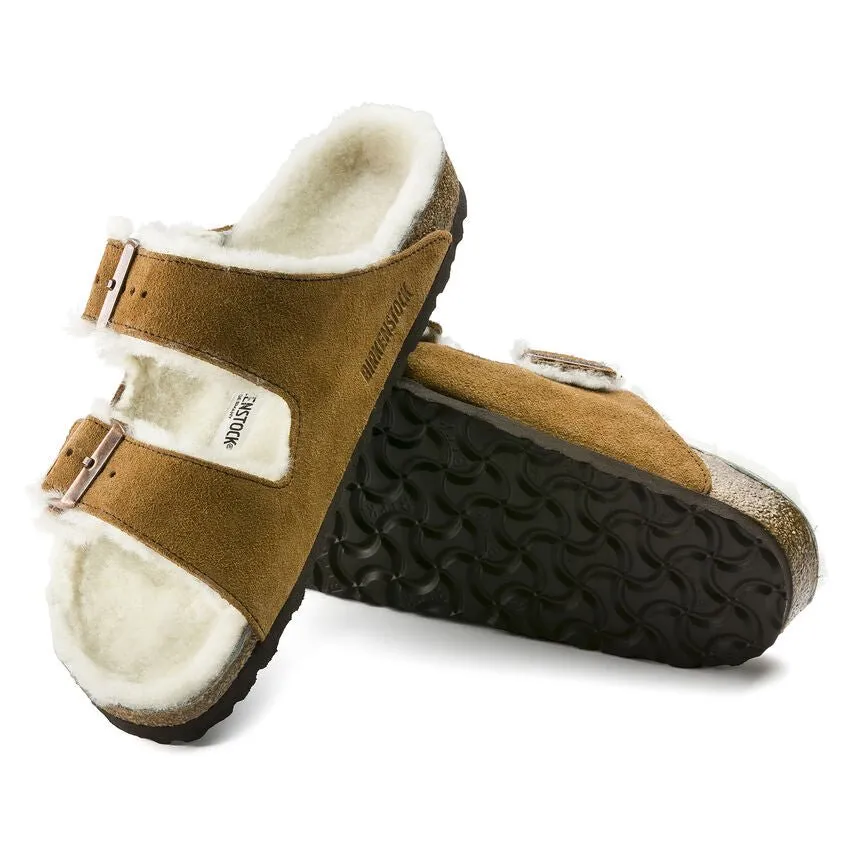 Birkenstock Sandales Arizona en fourrure d’agneau