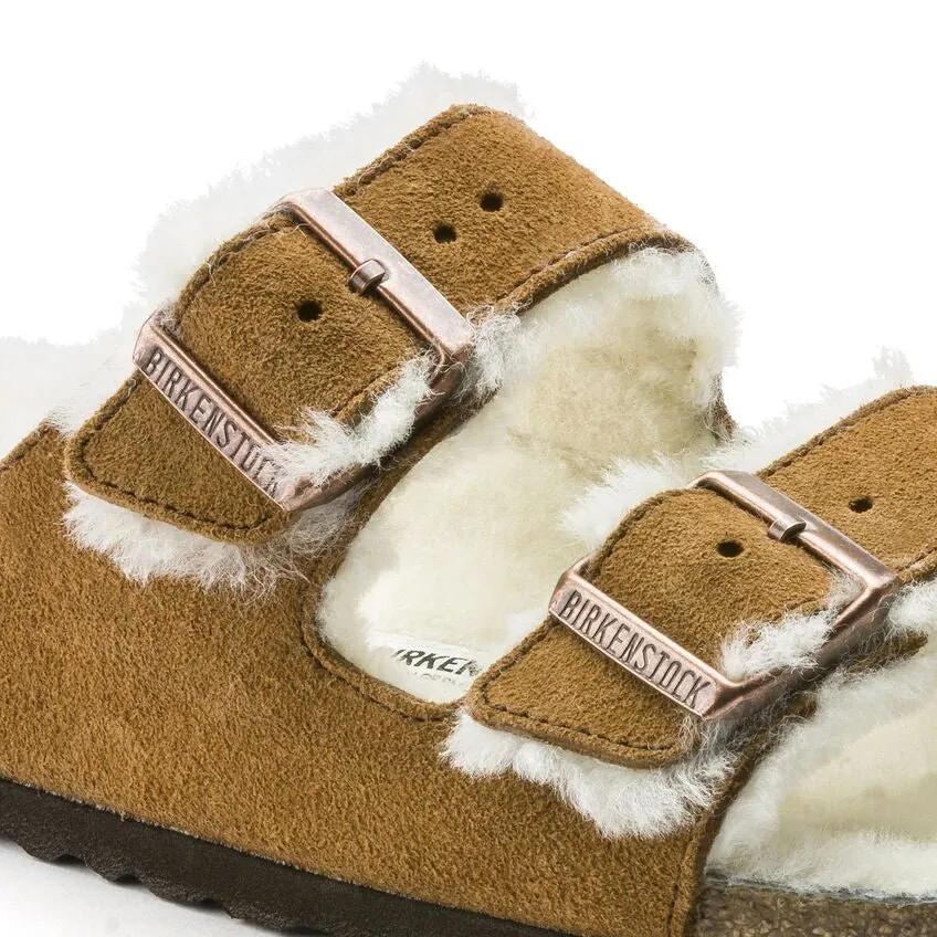 Birkenstock Sandales Arizona en fourrure d’agneau