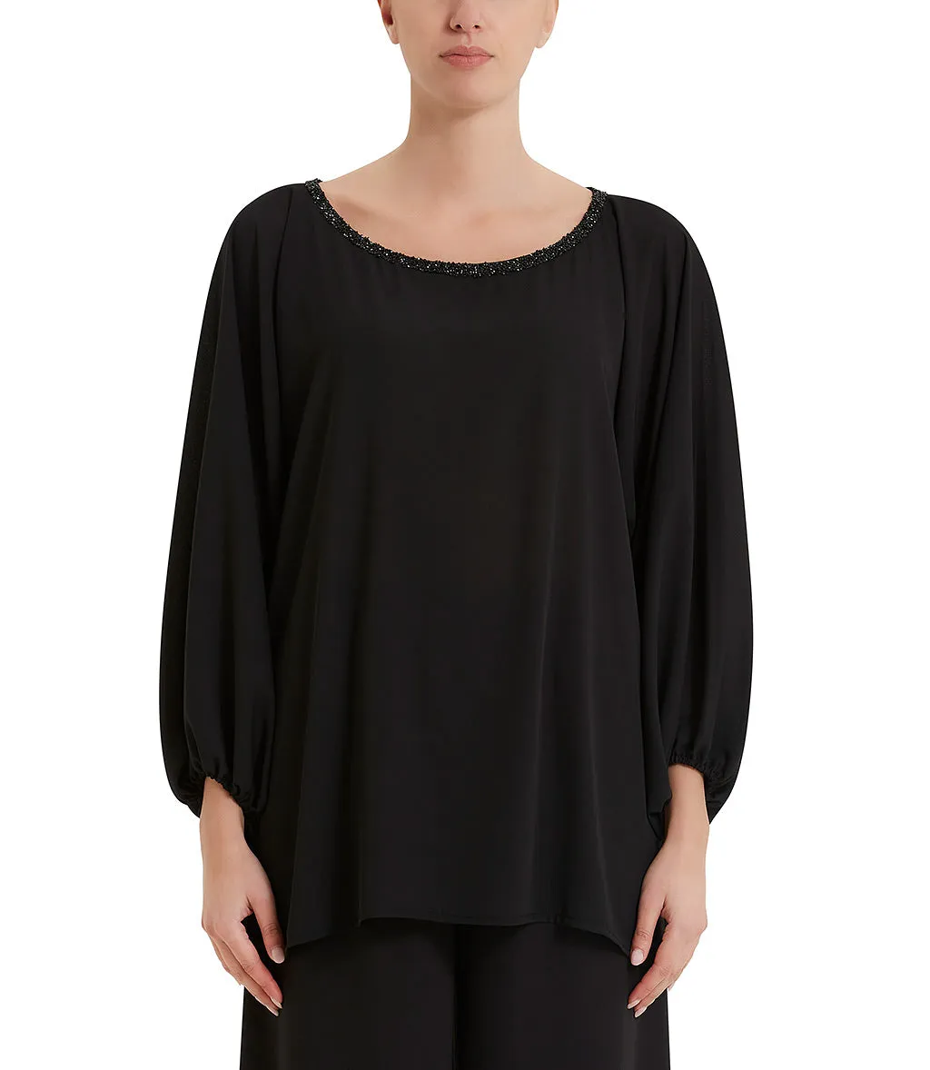 Black georgette blouse