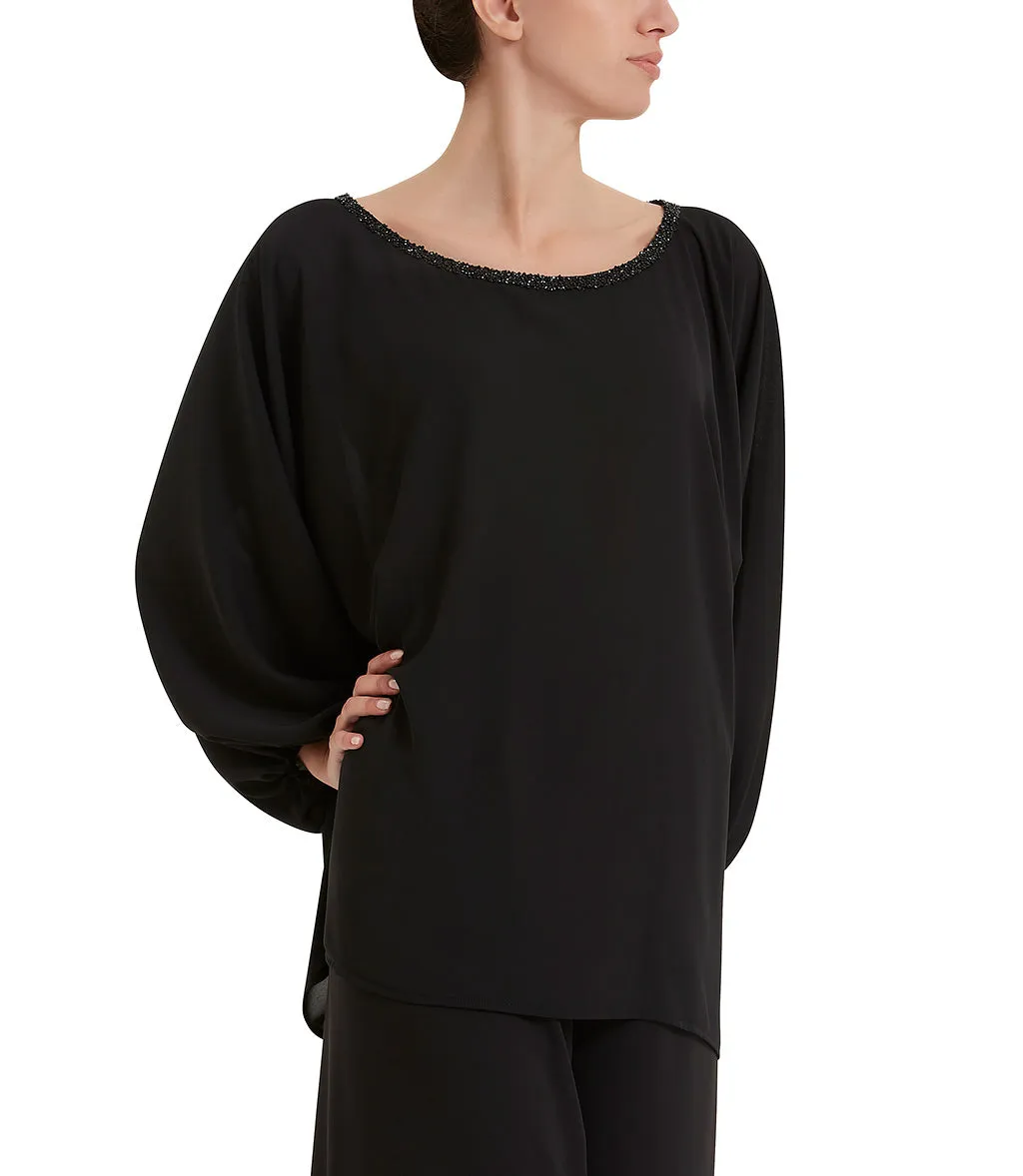 Black georgette blouse