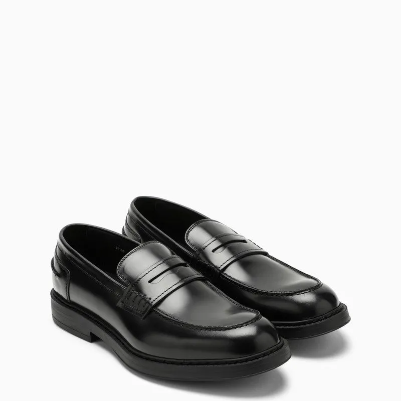 BLACK LEATHER LOAFER