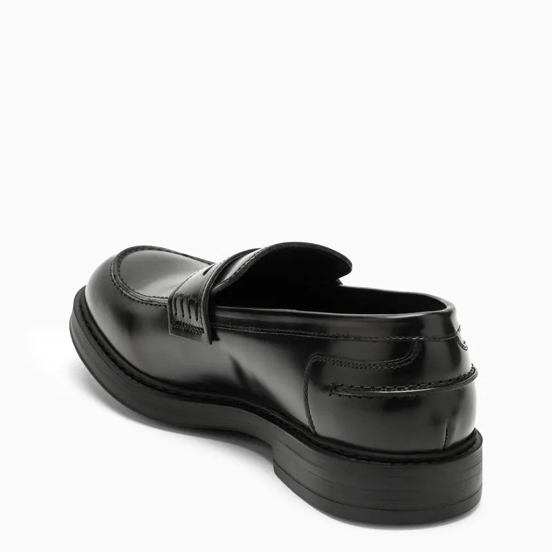 BLACK LEATHER LOAFER