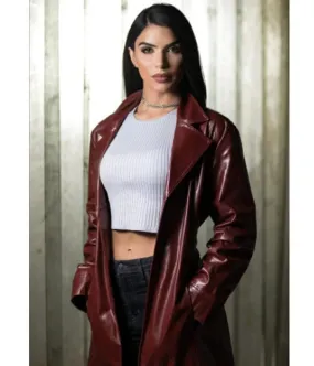 Blowback Michele Plaia Maroon Leather Coat