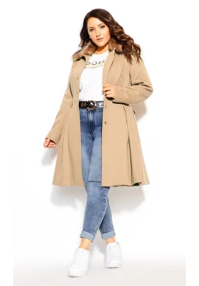 Blushing Belle Coat - taupe