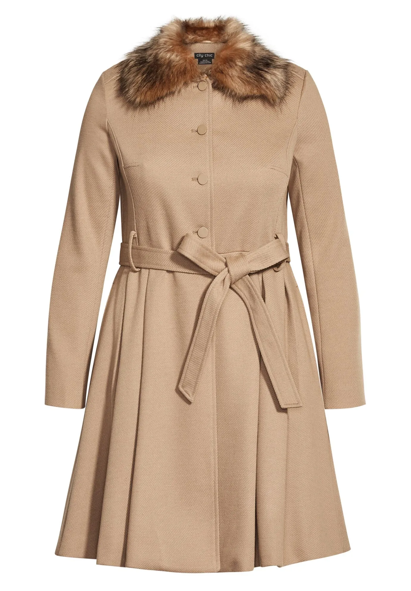 Blushing Belle Coat - taupe