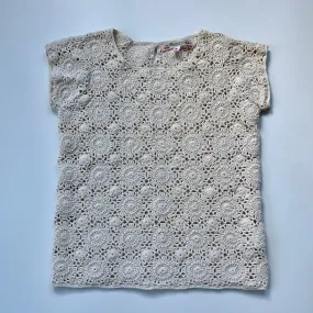 Bonpoint Cream Crochet Top: 8 Years