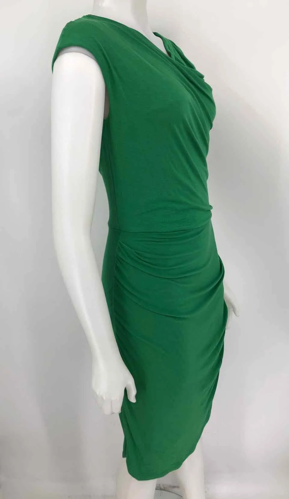 BORDEAUX Green Ruched Tank Size SMALL (S) Dress