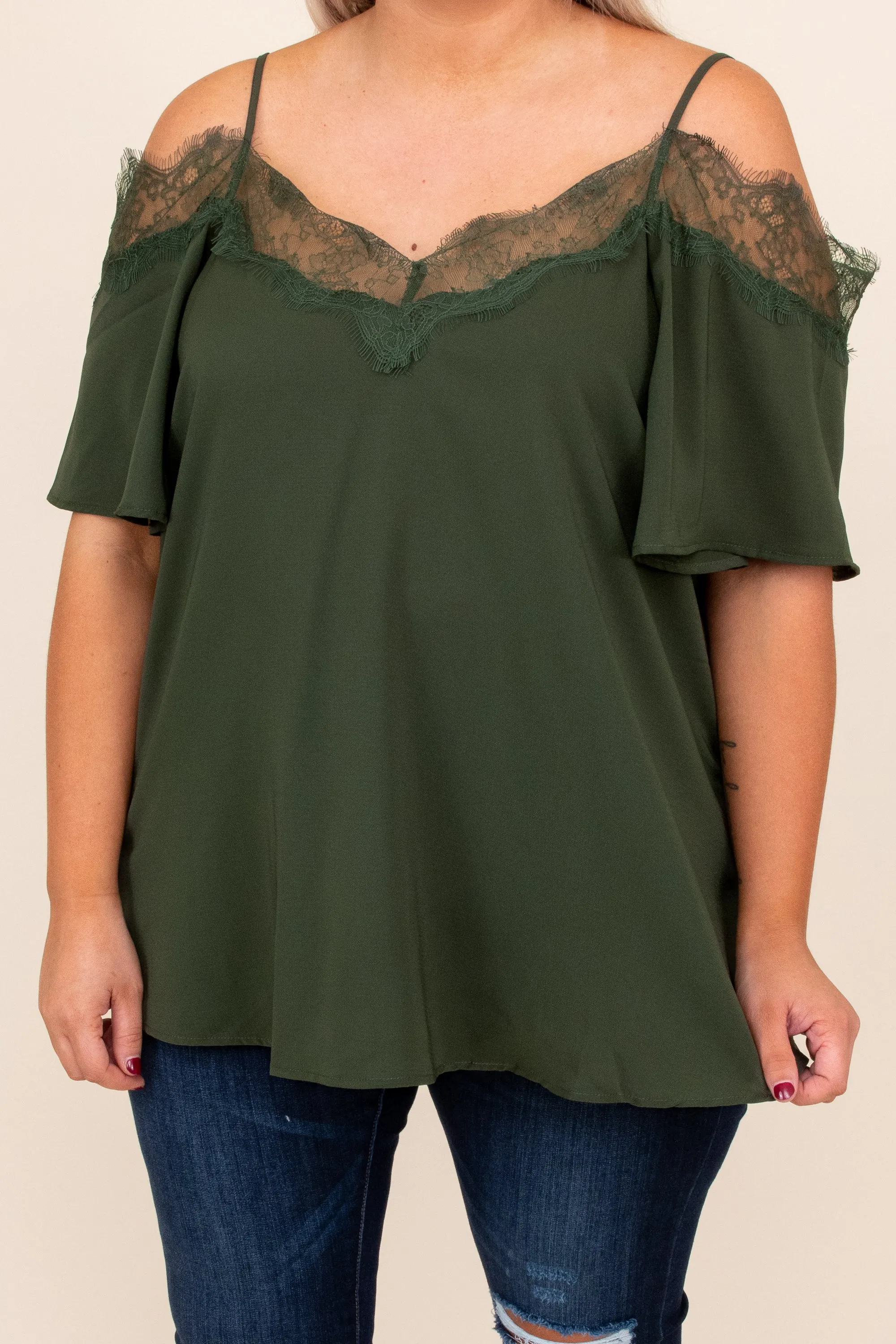 Born Beautiful Blouse, Olive