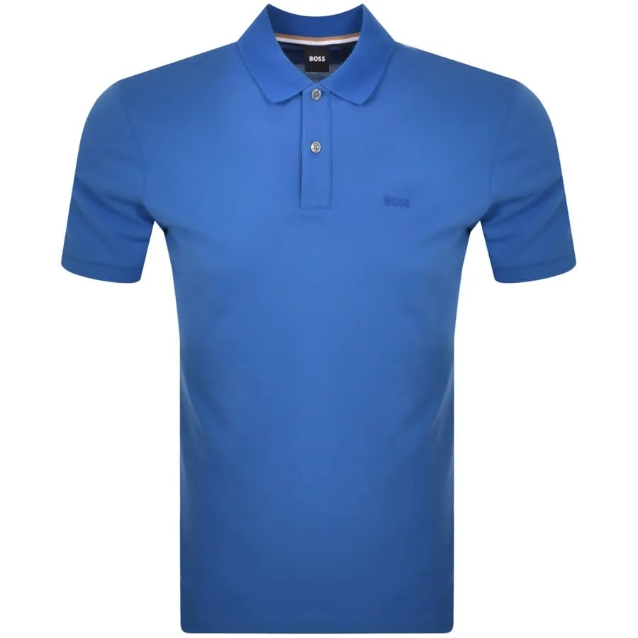 BOSS Pallas Polo T Shirt Blue