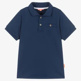 Boys Blue Beach Polo Shirt