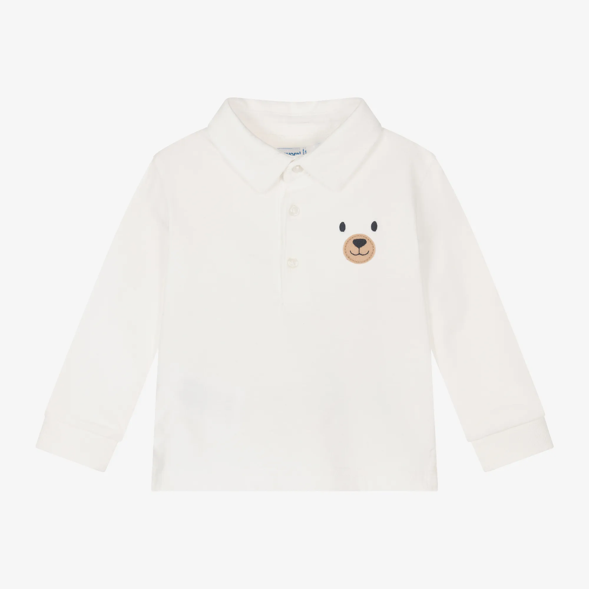 Boys Ivory Cotton Polo Shirt