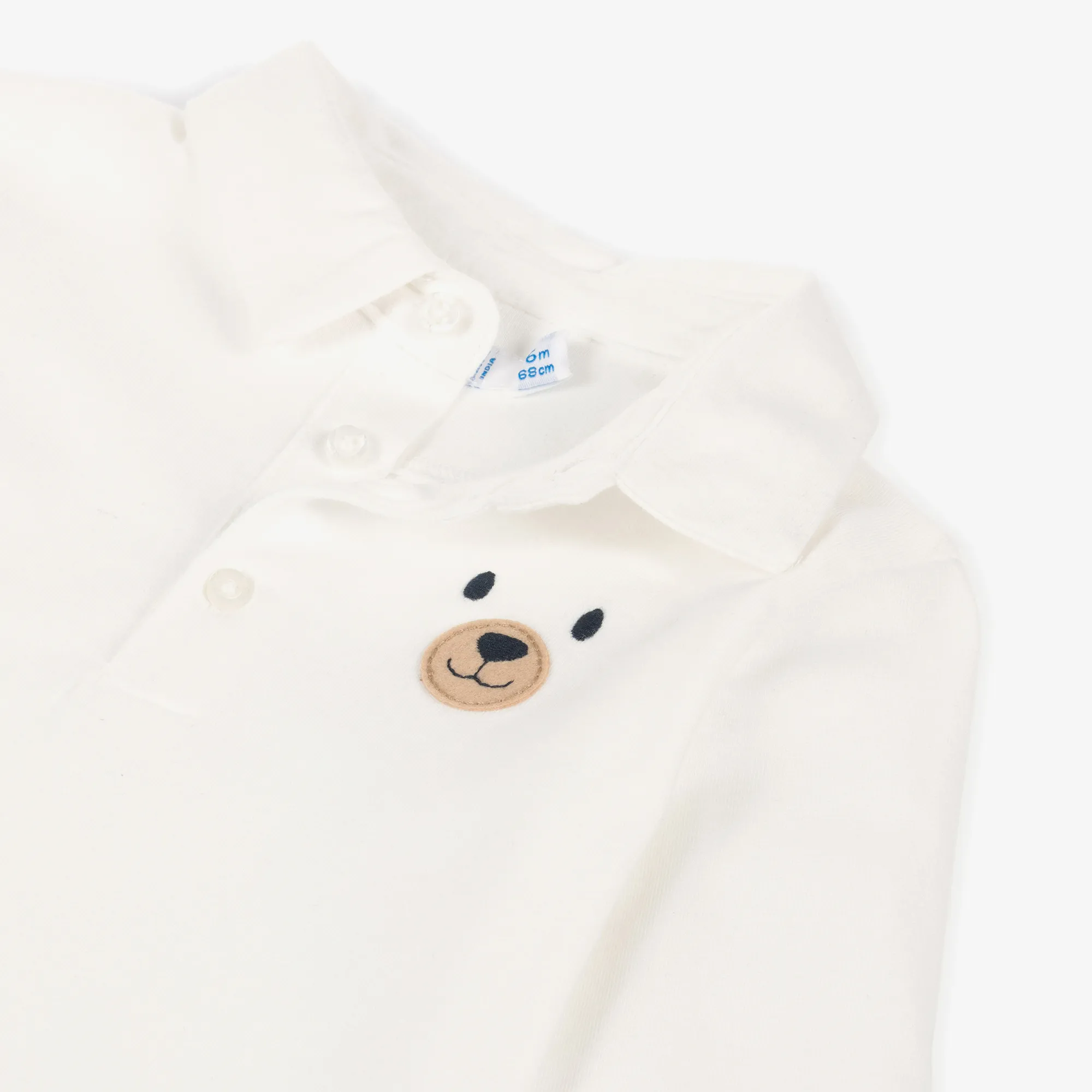 Boys Ivory Cotton Polo Shirt