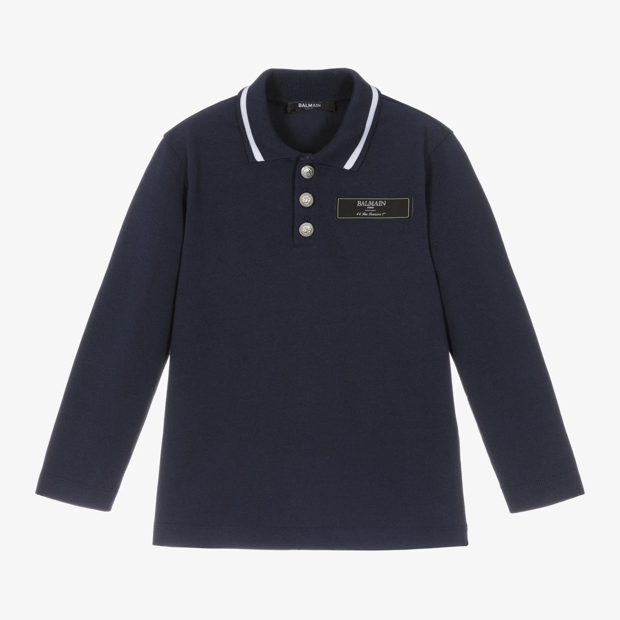 Boys Navy Blue Cotton Polo Shirt