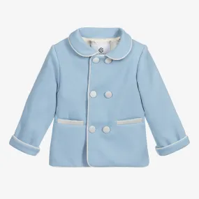 Boys Pale Blue Double-Breasted Coat 