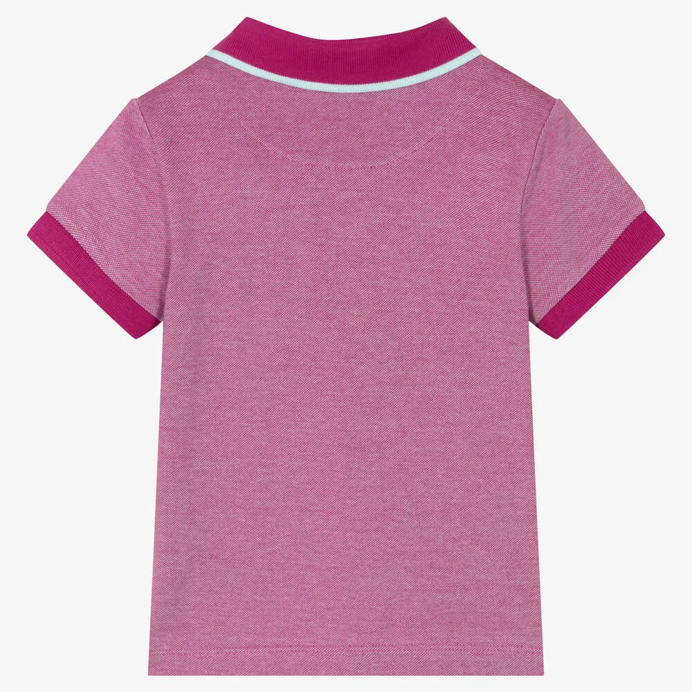 Boys Purple Organic Cotton Polo Shirt