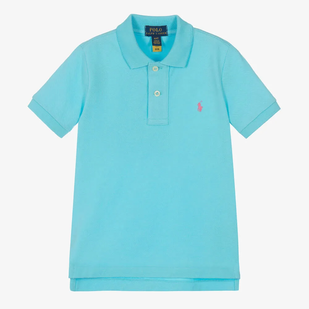 Boys Turquoise Blue Polo Shirt