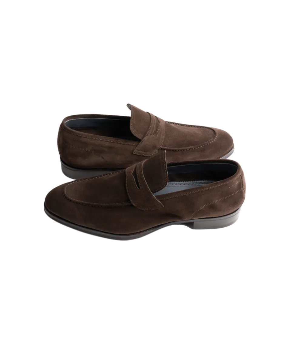 Brera Mogano Suede Loafer | He Spoke Style