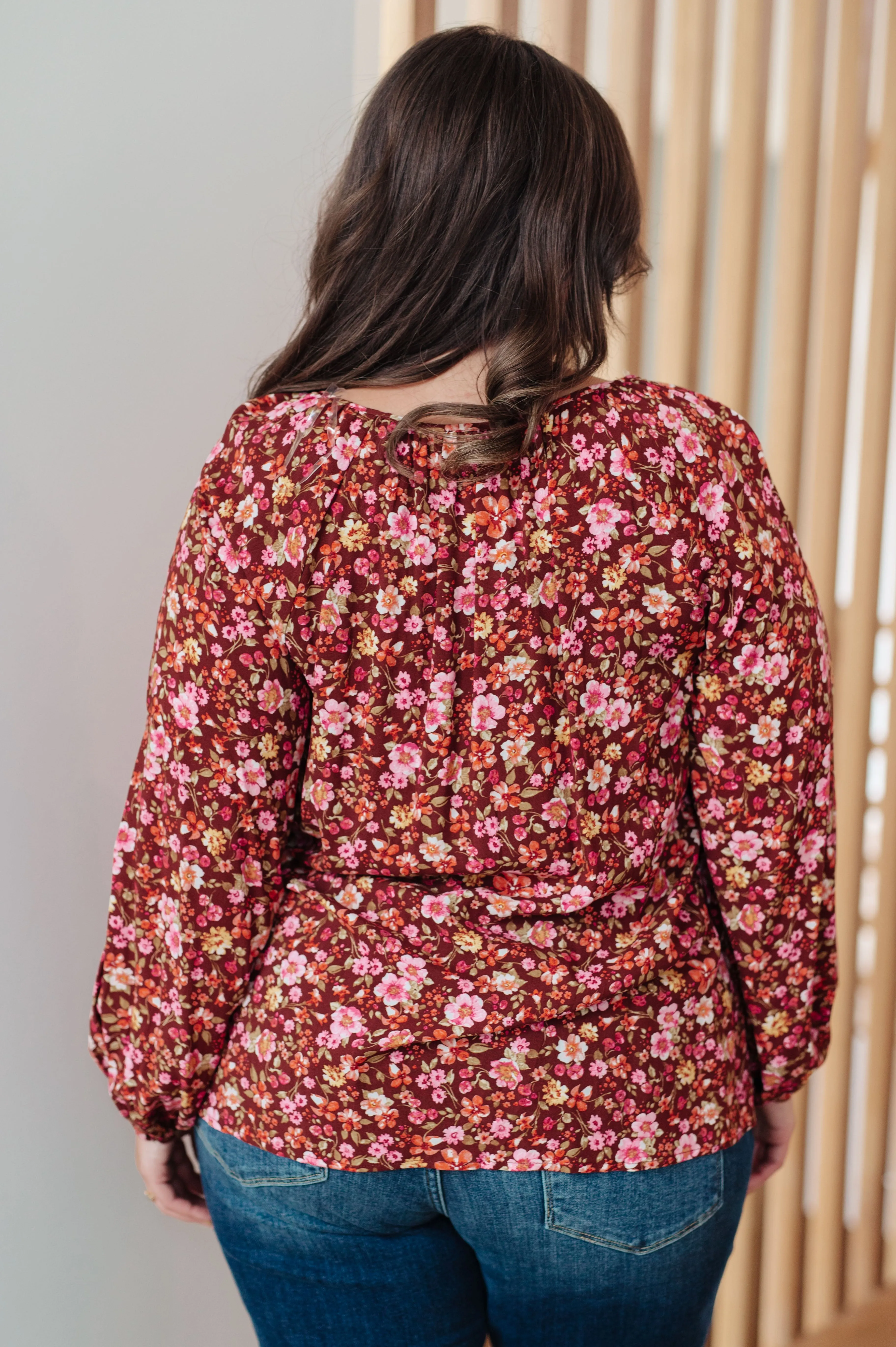 Brunch Blouse in Rust Floral