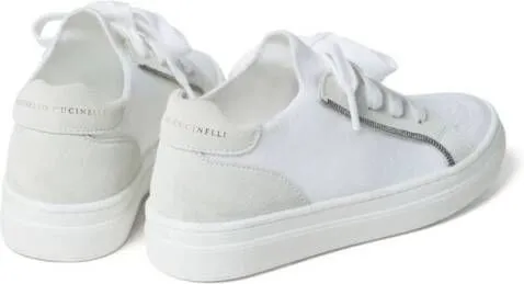 Brunello Cucinelli Kids low lace-up sneakers White