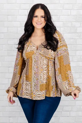 Buy Myself Flowers Blouse, Beige