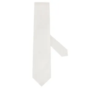 Canali White Jacquard Silk Tie