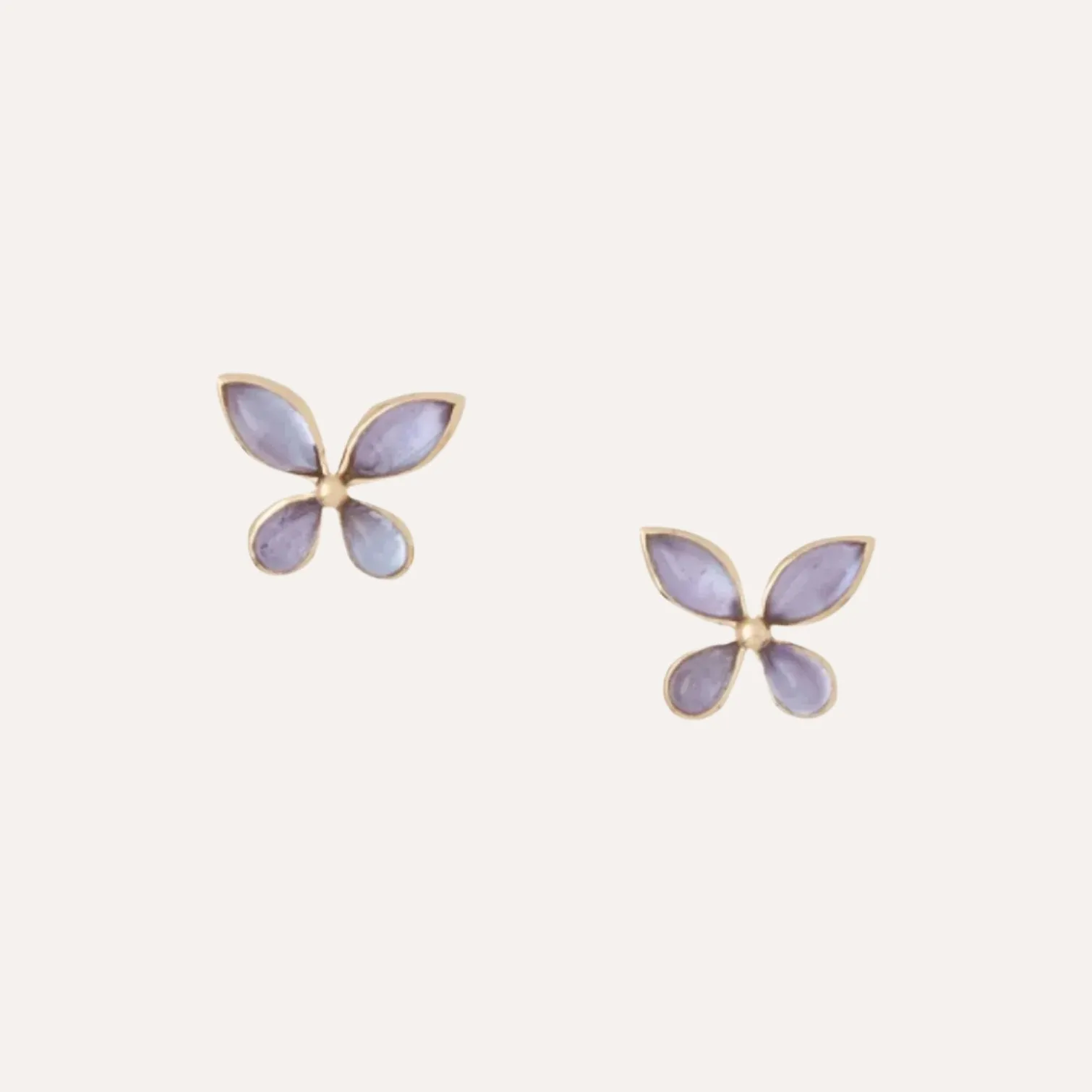 Candy Tanzanite Butterfly Cabochon Earrings