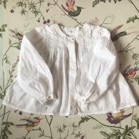 Chloé White Cotton Blouse With Pintuck Detailing: 2 Years