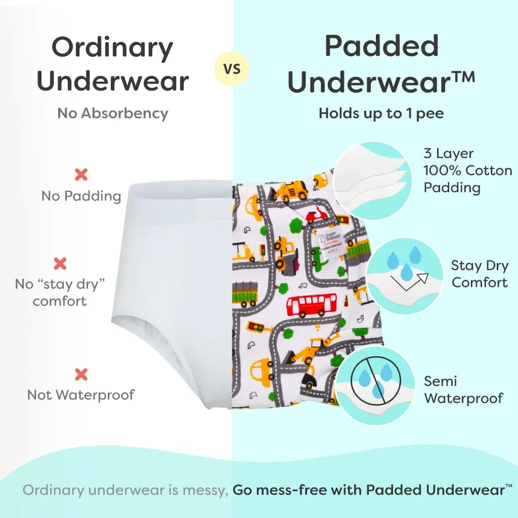 Choose Print and Size for Third Padded Underwear - Pack of 3