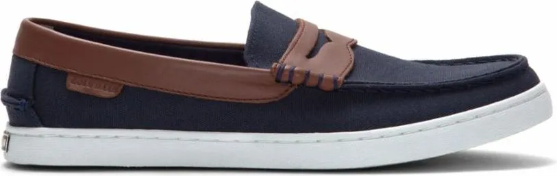 Cole Haan Nantucket Loafer Navy Canvas Chestnut