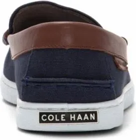 Cole Haan Nantucket Loafer Navy Canvas Chestnut