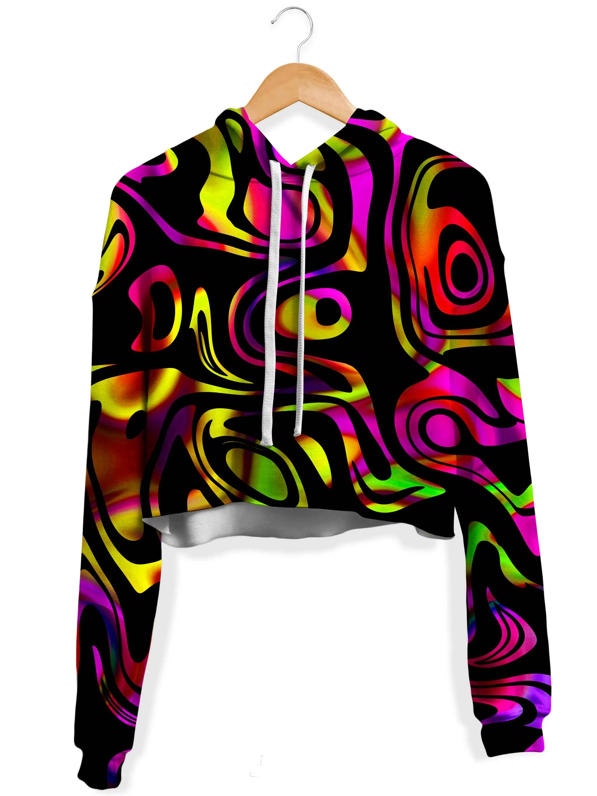 Color Evolution Fleece Crop Hoodie