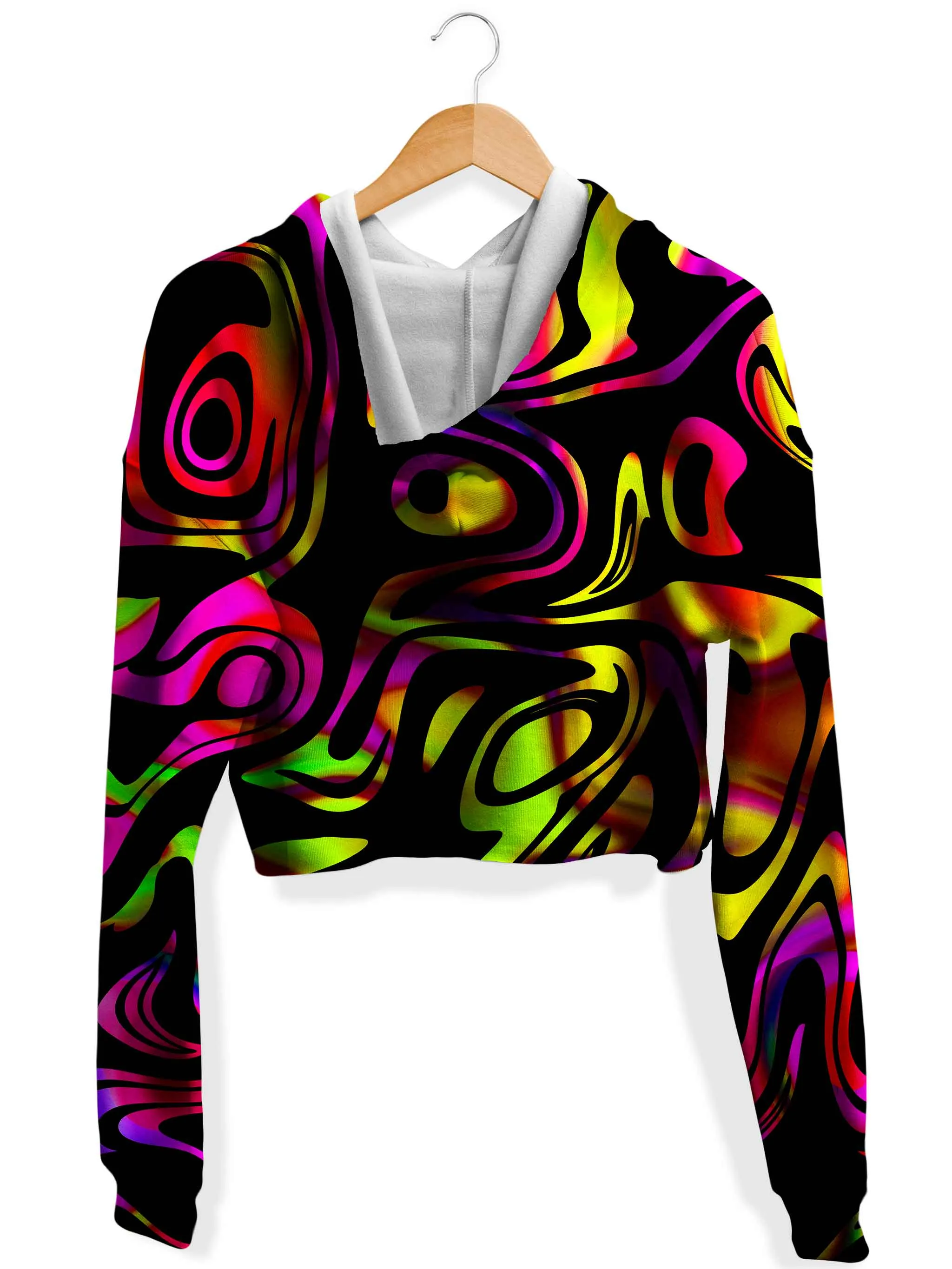 Color Evolution Fleece Crop Hoodie