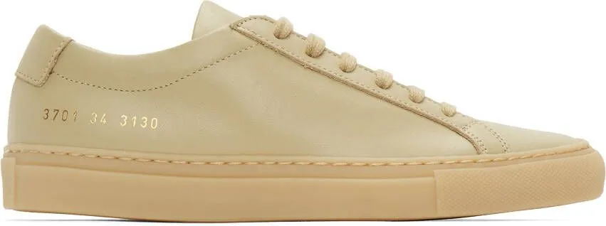 Common Projects Beige Original Achilles Low Sneakers