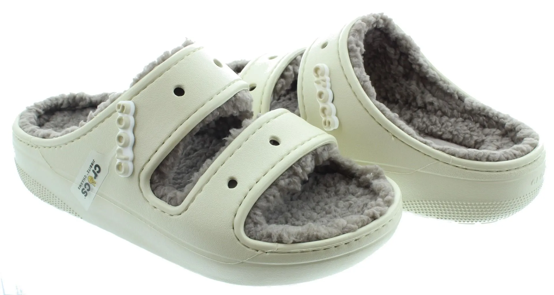 CROCS Adults Classic Cozzzy Sandals In Bone