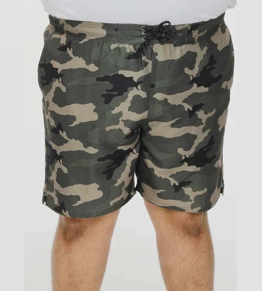 D555 Big Mens Camouflage Printed Swim Shorts (KODY)