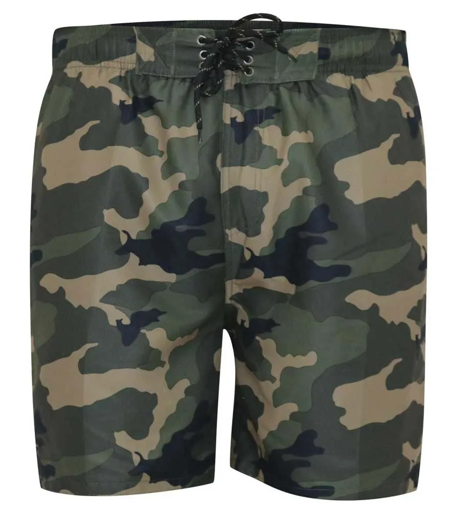 D555 Big Mens Camouflage Printed Swim Shorts (KODY)