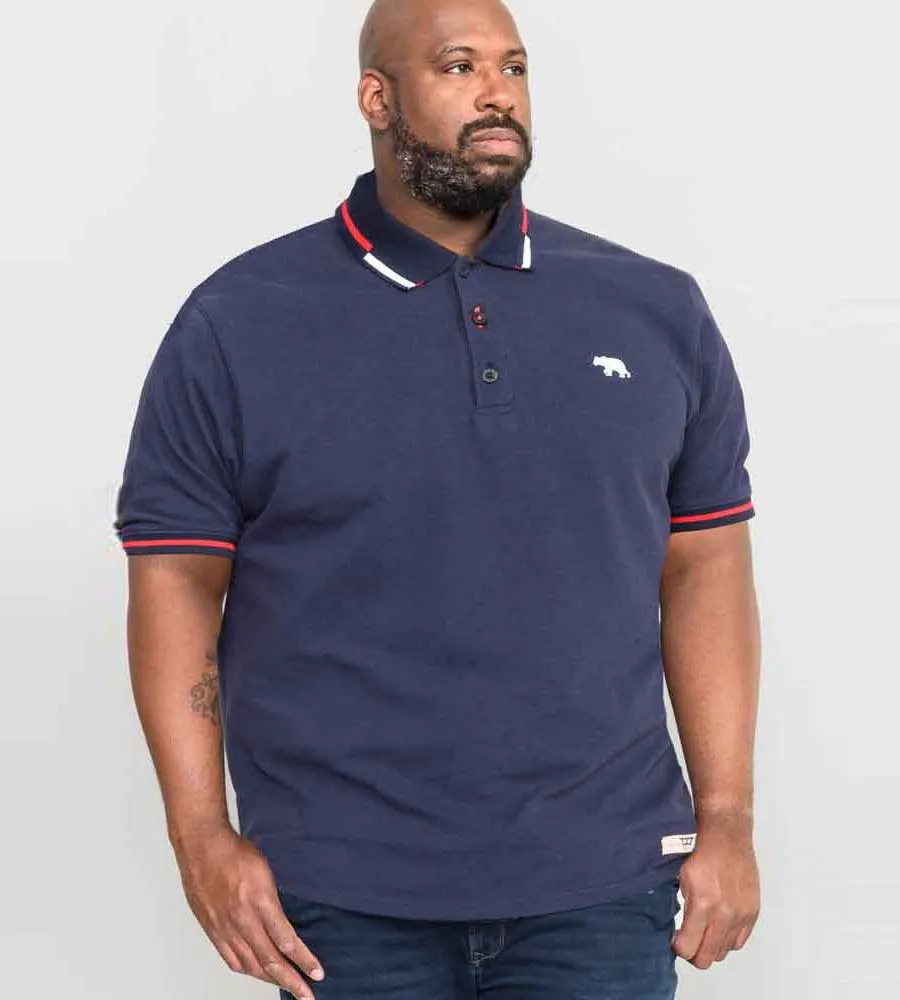 D555 Big Mens Pique Polo Shirt With Chest Embroidery (SLOANE)