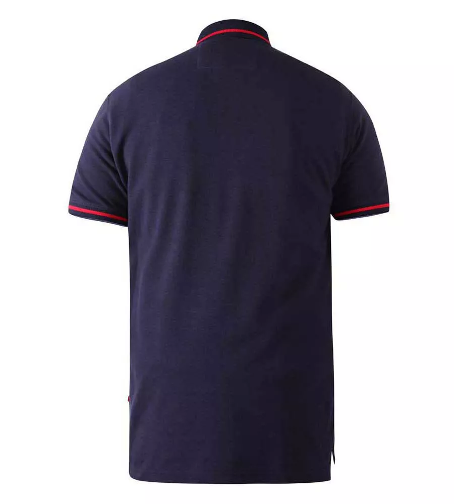 D555 Big Mens Pique Polo Shirt With Chest Embroidery (SLOANE)