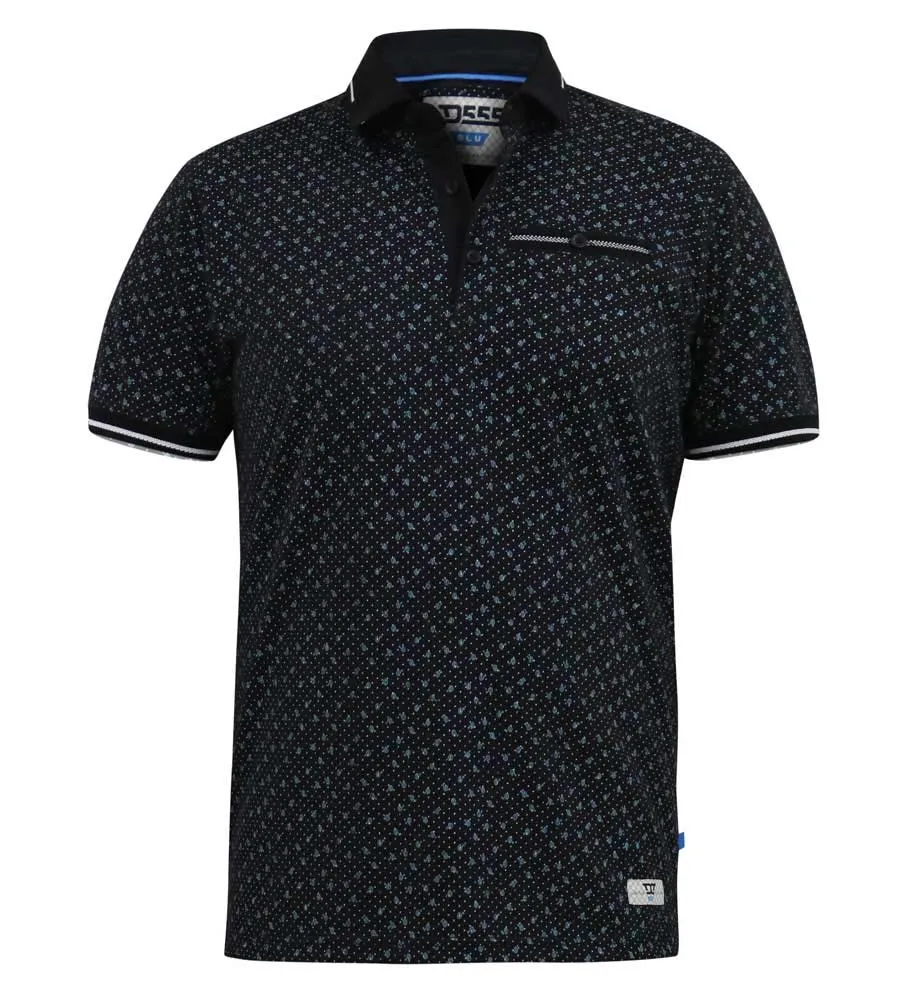 D555 Mens Polo Shirt With All Over Print (WILSON)