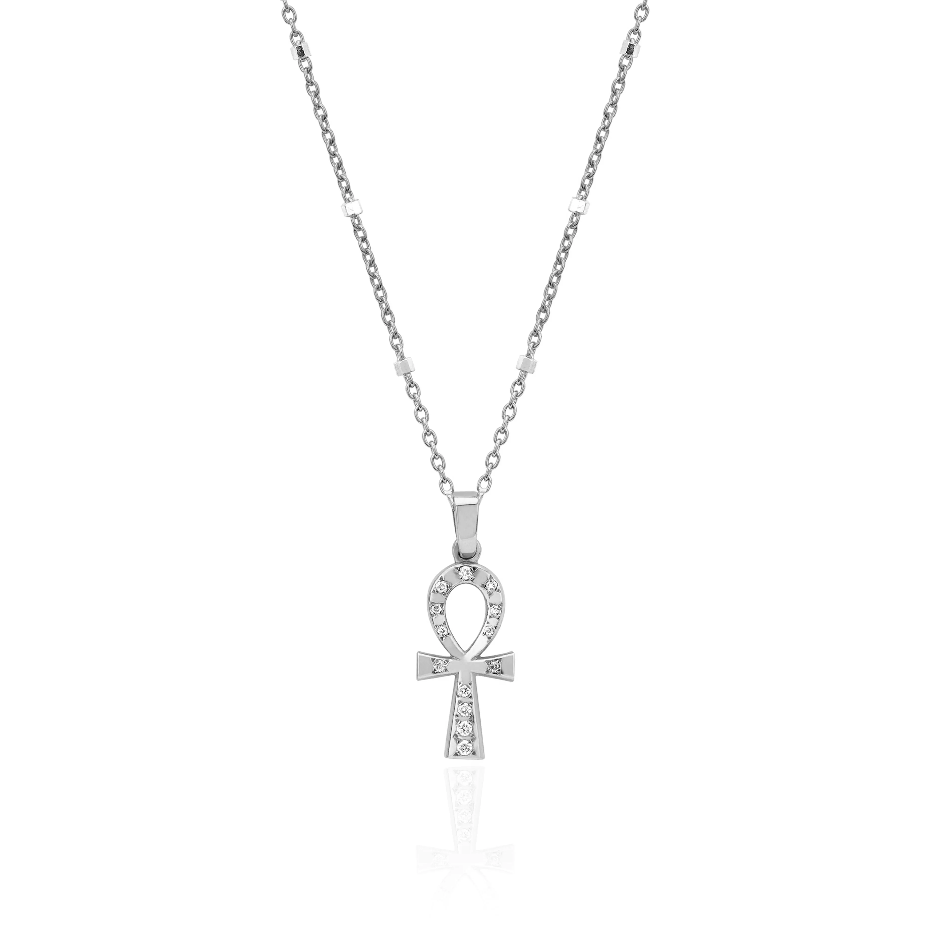 Diamond Eternal Ankh Cross Necklace