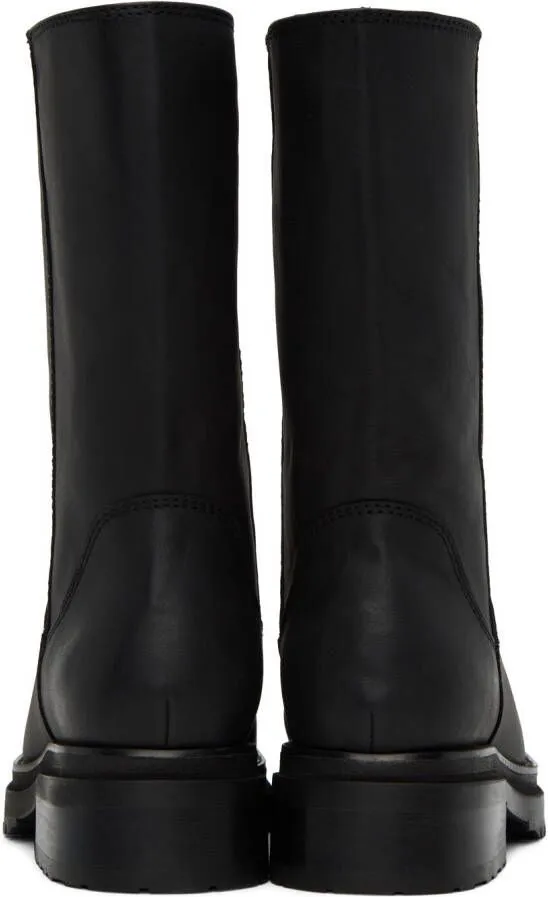 Eckhaus Latta Black Stacked Boots