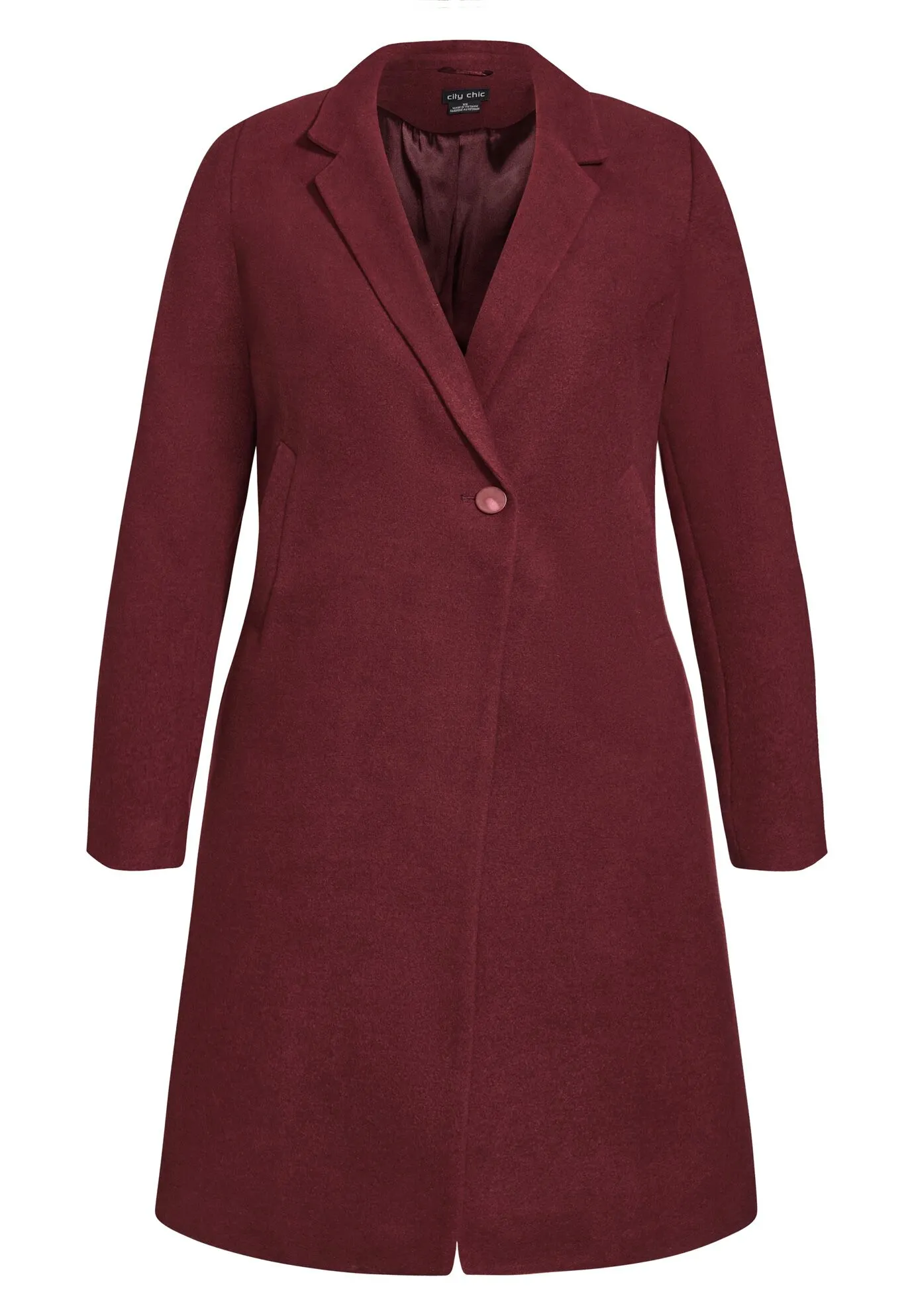 Effortless Chic Coat - oxblood