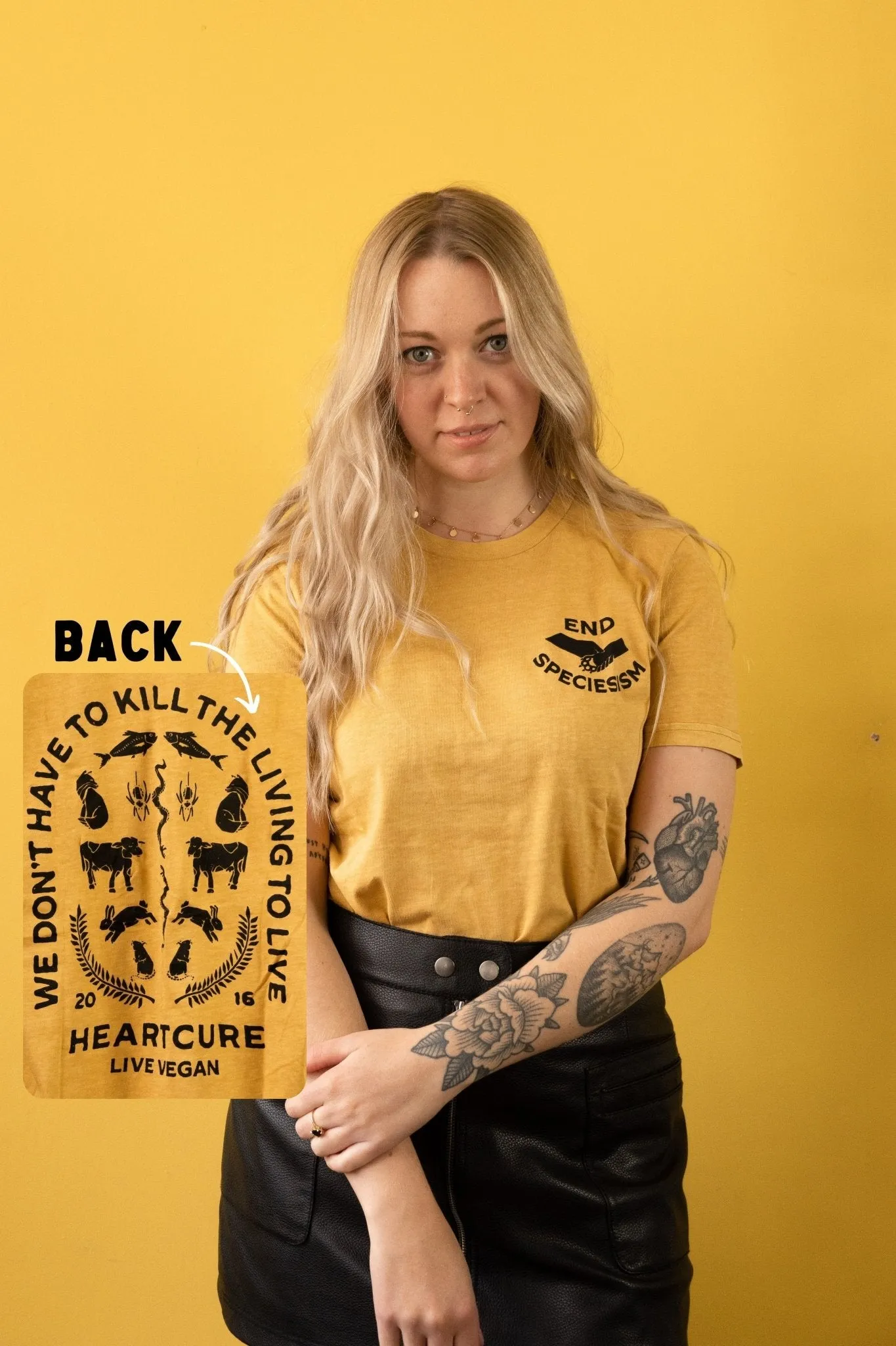 End Speciesism Ochre T-Shirt