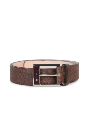 Etro Logo Engraved Buckle Belt