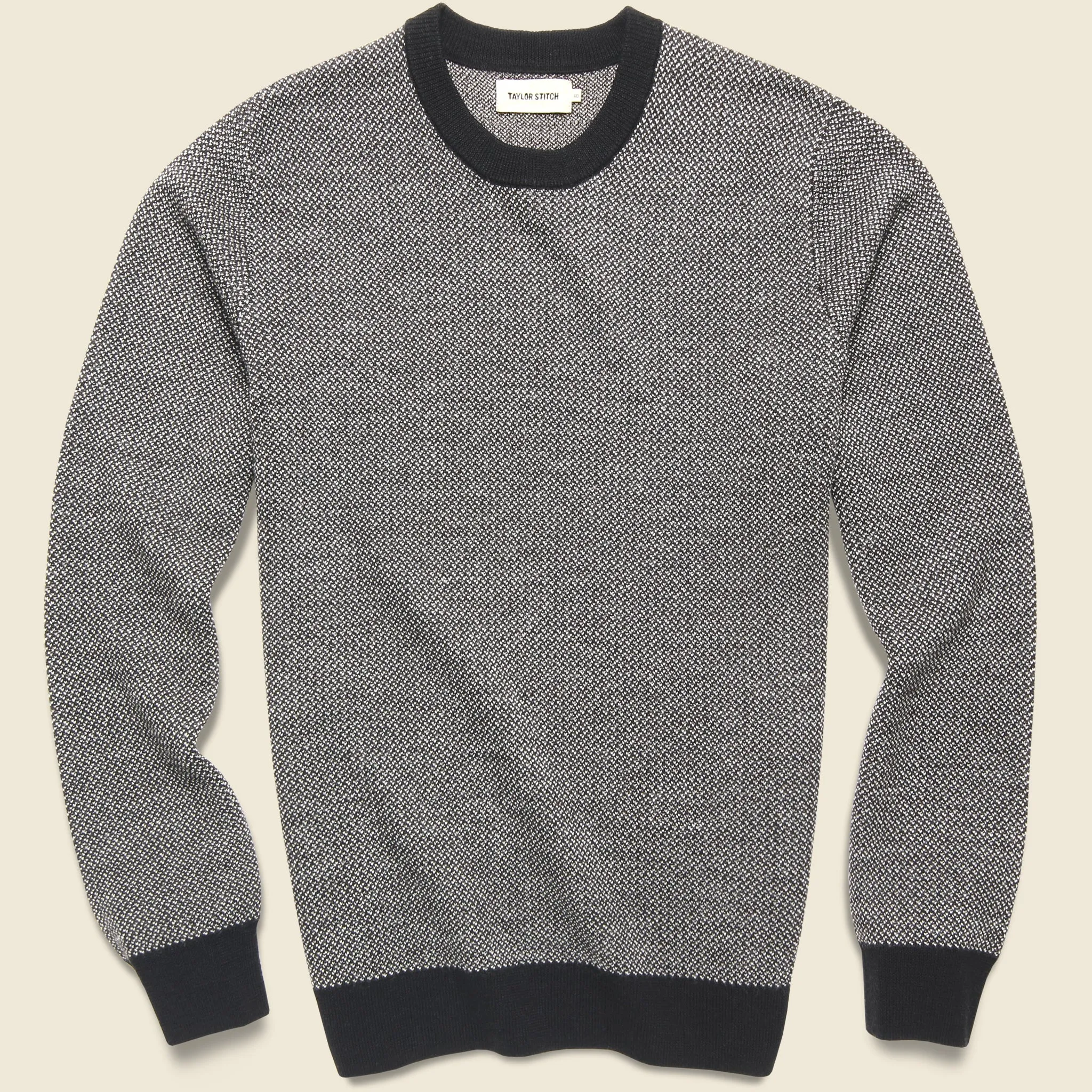 Everett Sweater - Black Birdseye