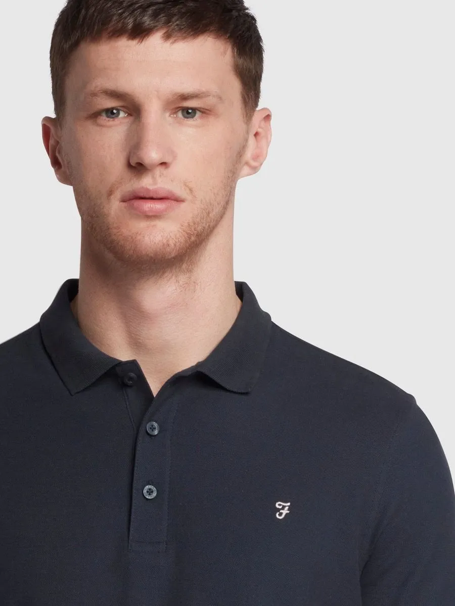 Farah Cove Pique Polo Shirt True Navy